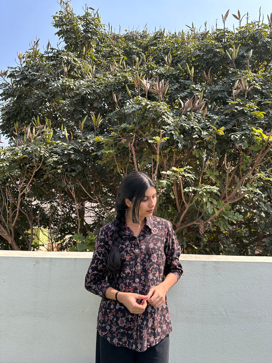 Black ajrakh shirt