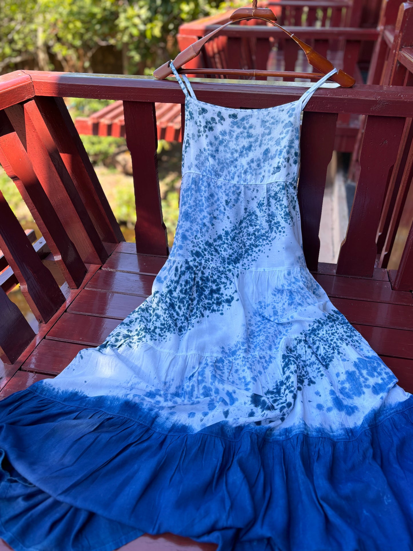 Indigo tie dye dress