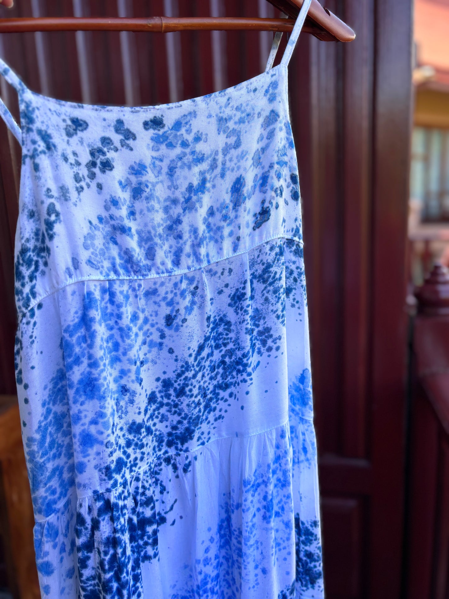 Indigo tie dye dress