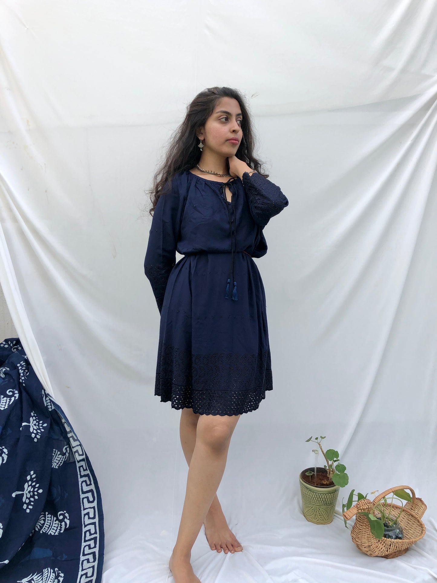 Blue Hakoba dress