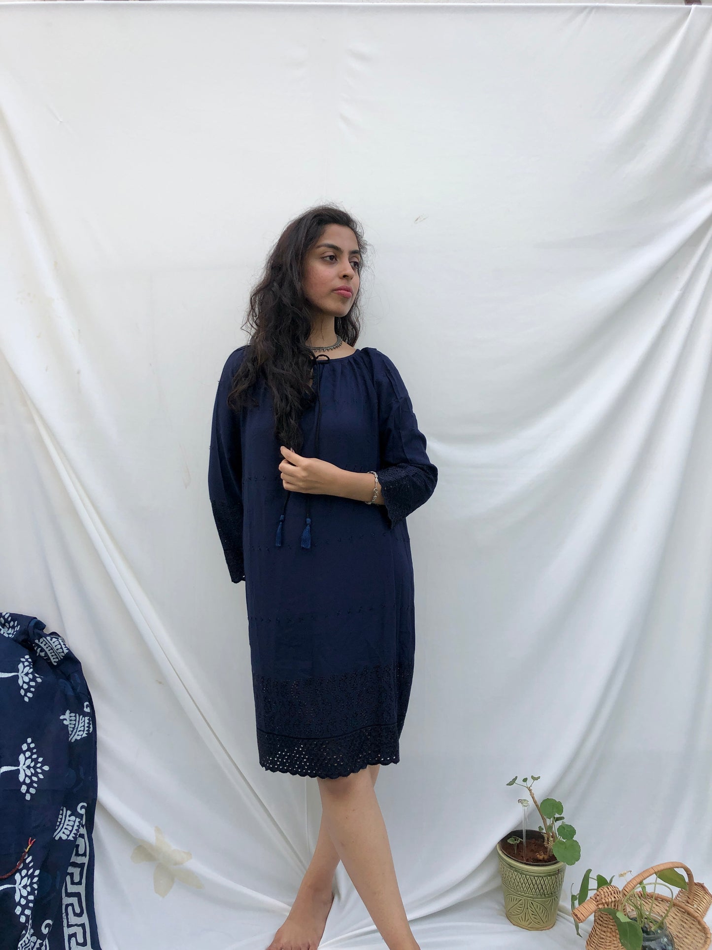 Blue Hakoba dress