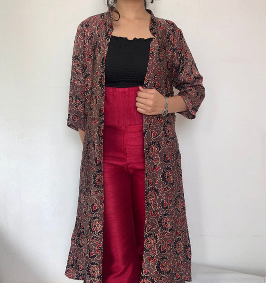 Madhubala shrug in brown