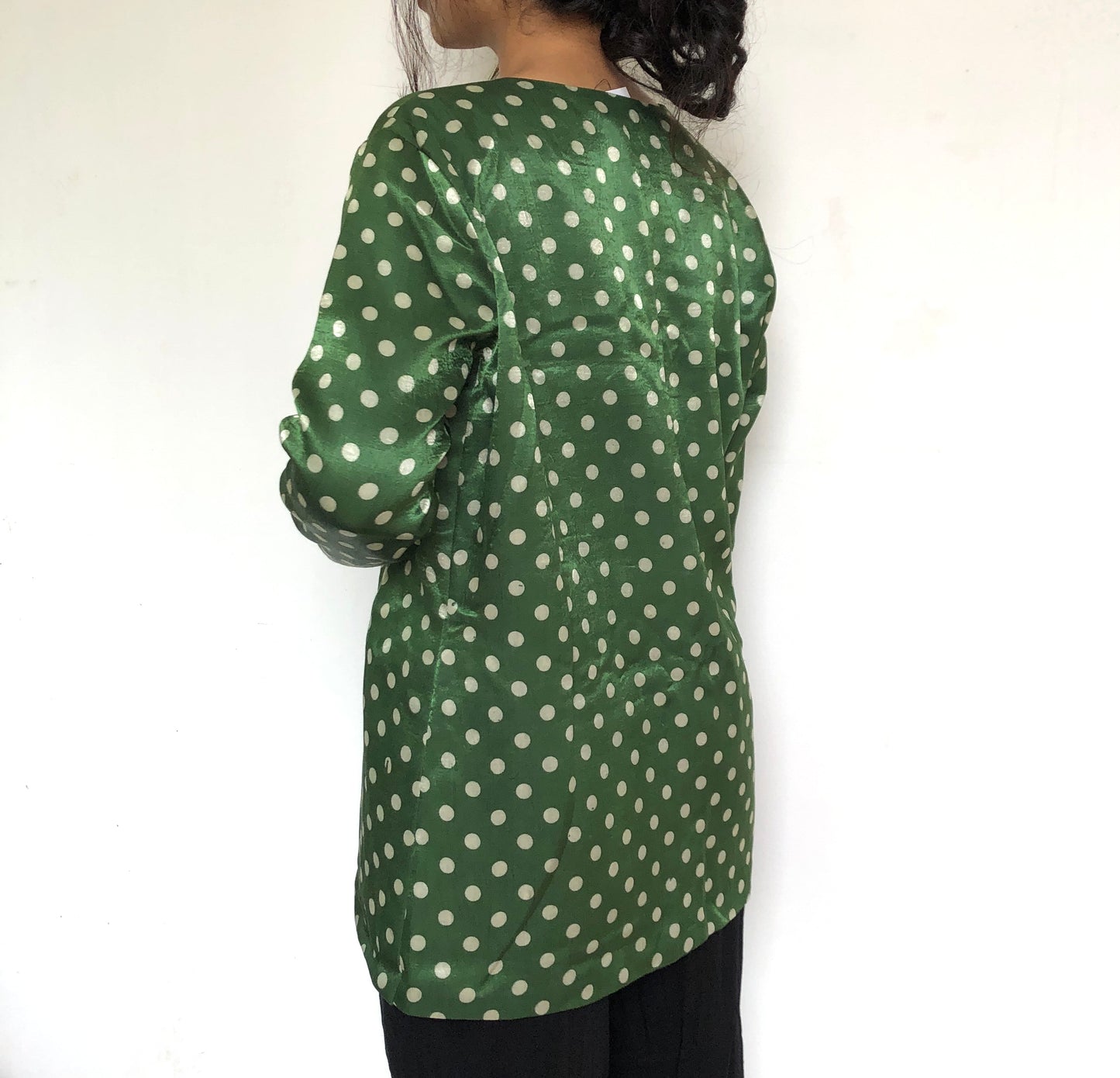 Polka dot jacket in green