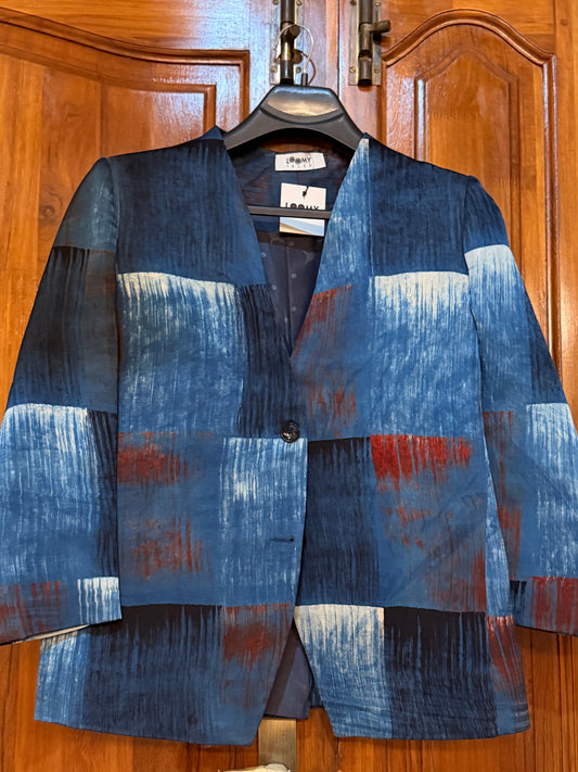 Silk blazer - blue