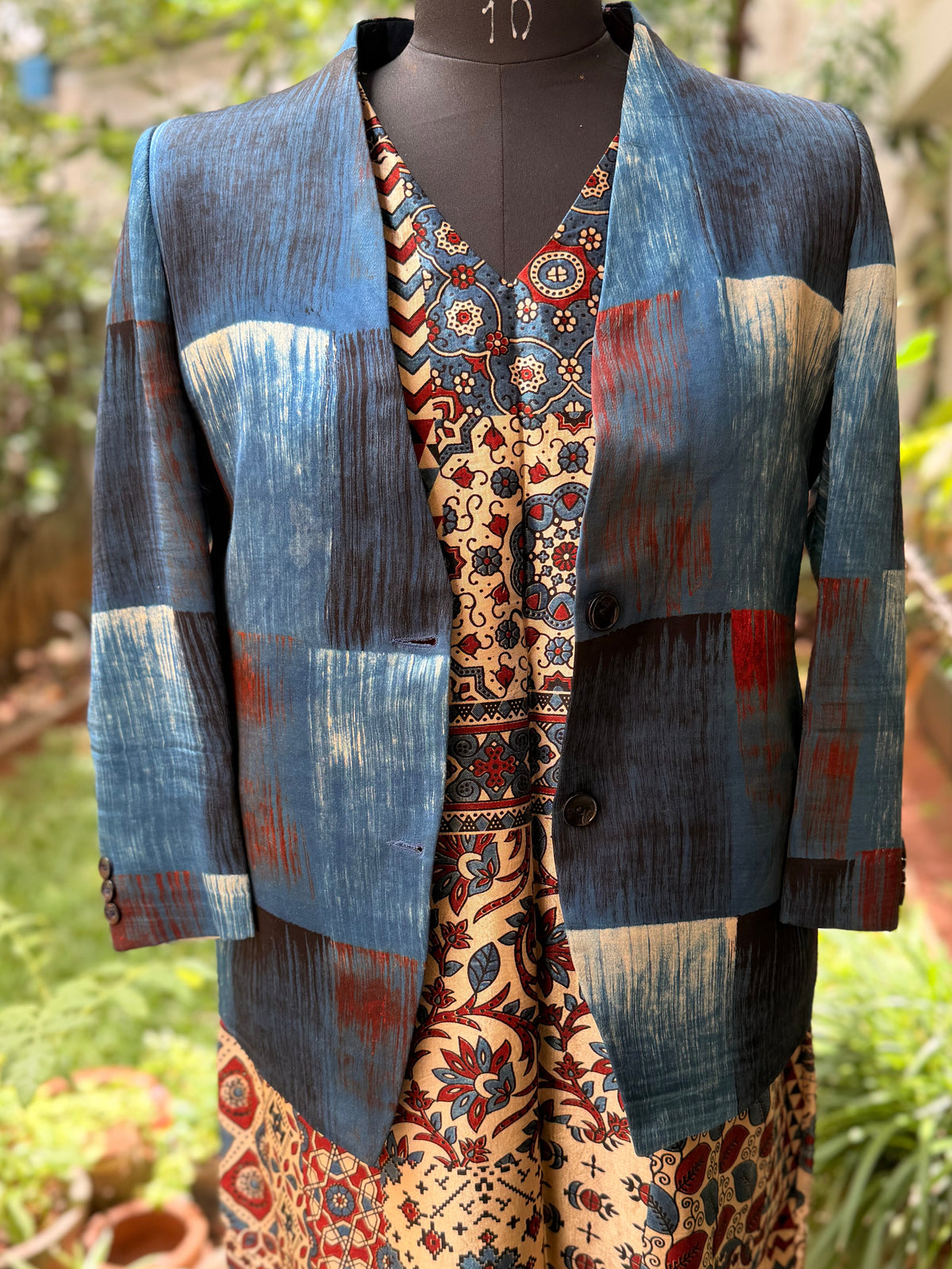 Silk blazer - blue