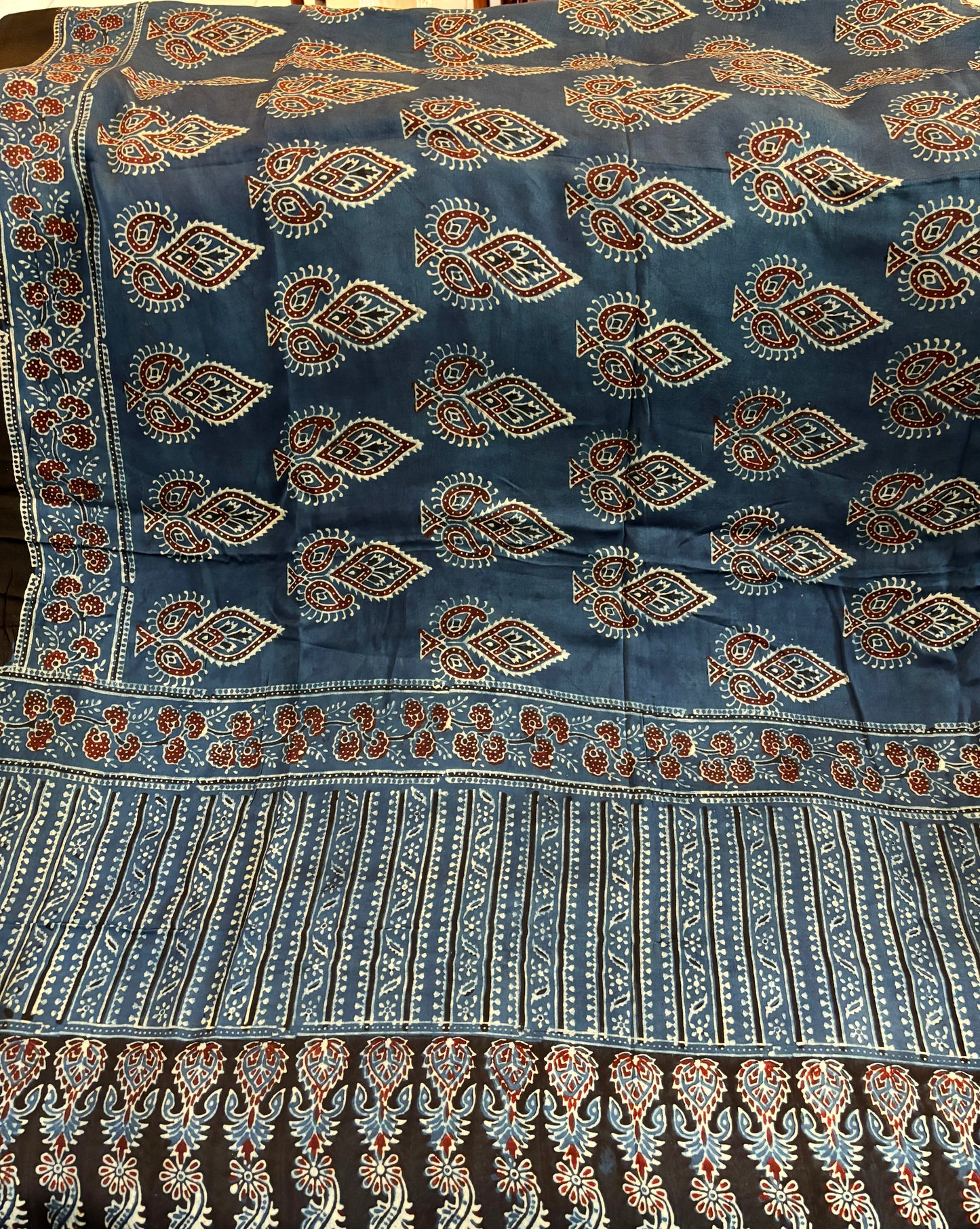 Ajrakh Dupatta in blue