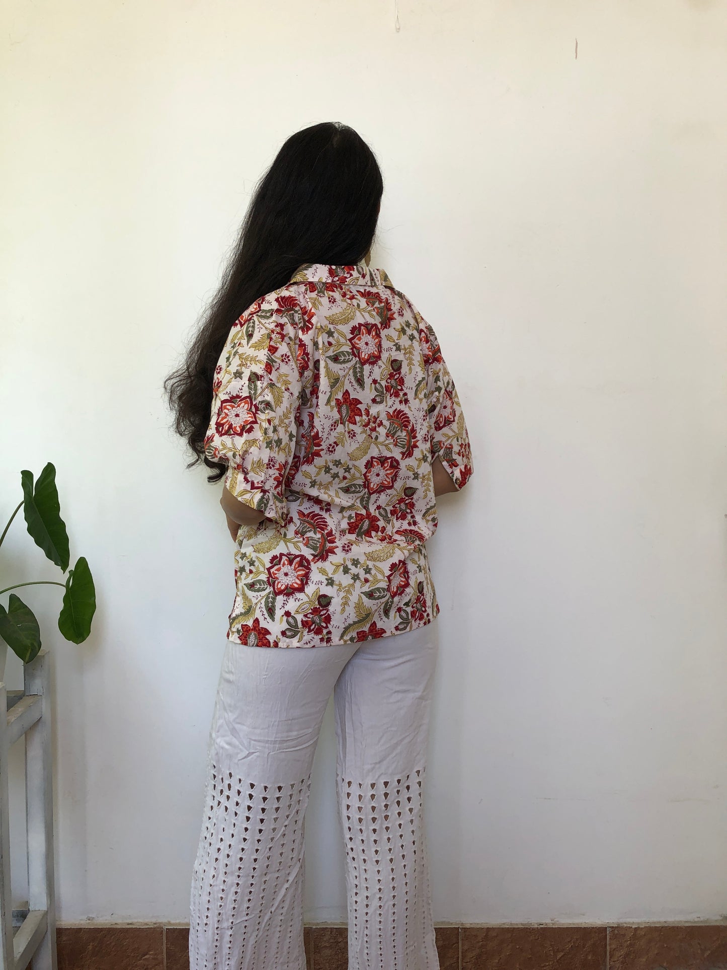 Floral shirt red